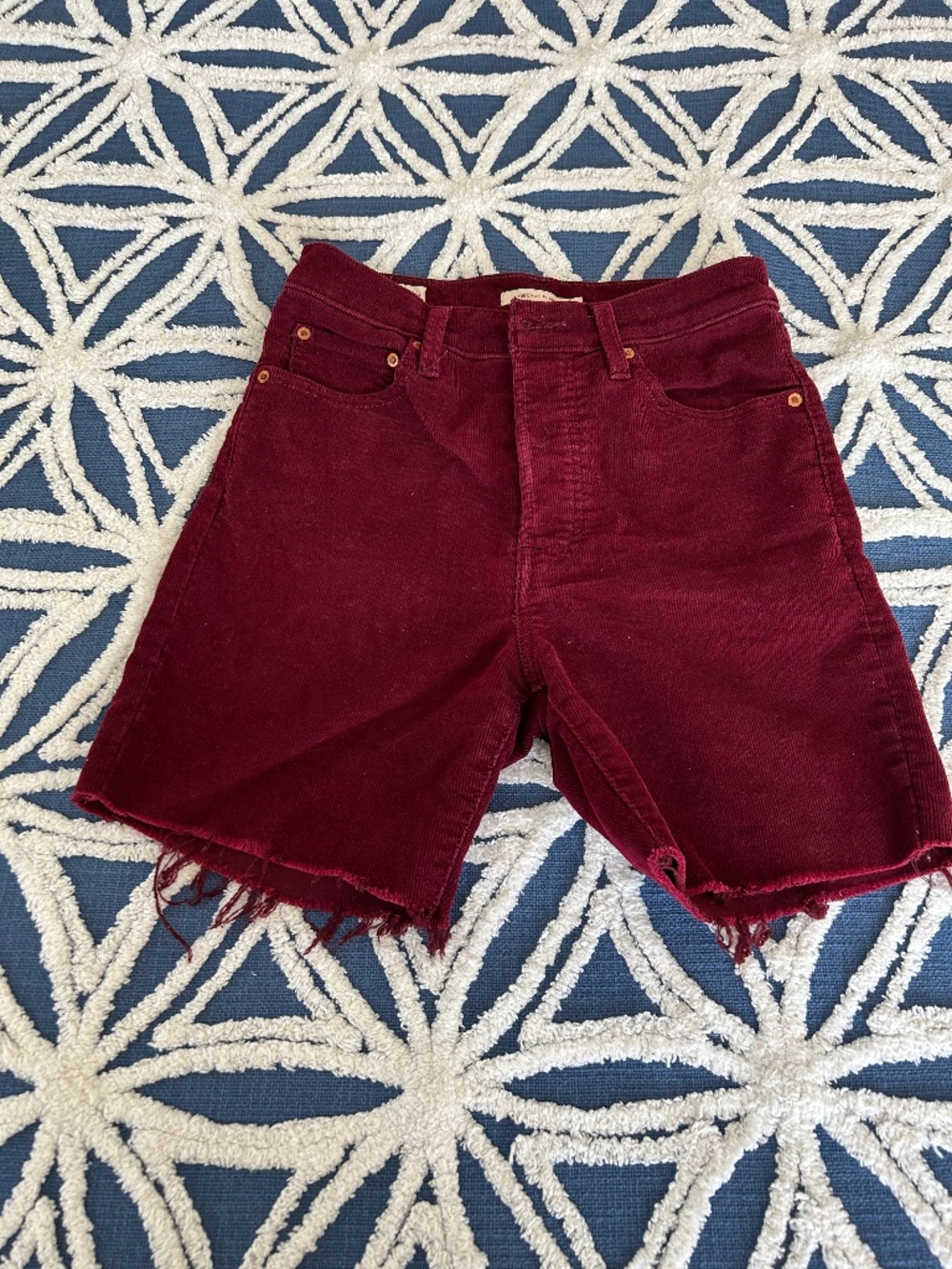 Red Ribcage Levi's cutoffs 27